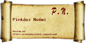 Pinkász Noémi névjegykártya